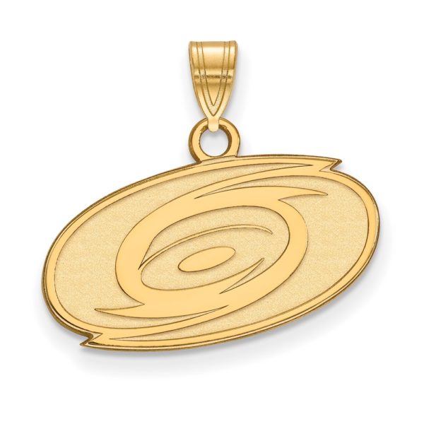 10k Yellow Gold NHL Carolina Hurricanes Small Pendant