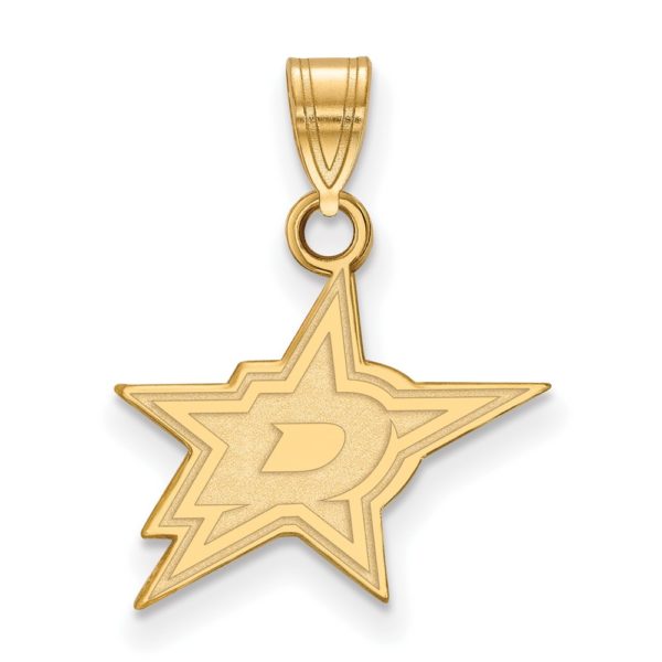 10k Yellow Gold NHL Dallas Stars Small Pendant