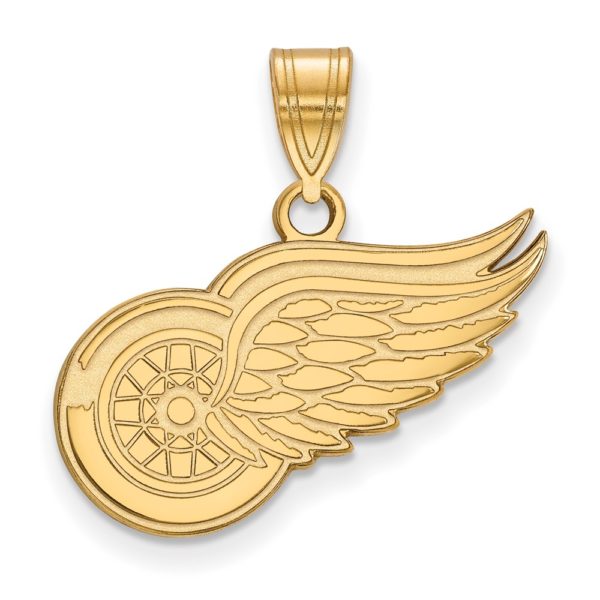 10k Yellow Gold NHL Detroit Red Wings Medium Pendant