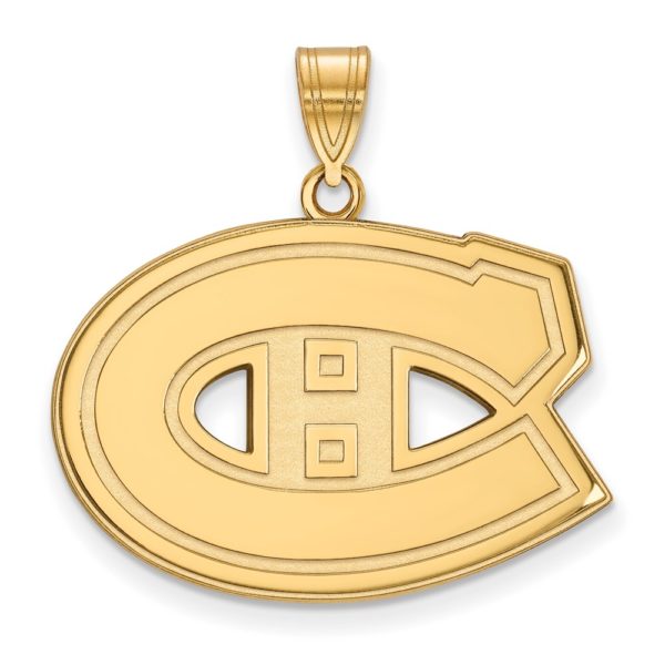 10k Yellow Gold NHL Montreal Canadiens Large Pendant