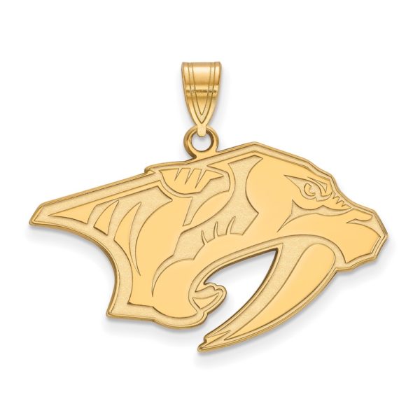 10k Yellow Gold NHL Nashville Predators Large Pendant