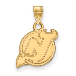 10k Yellow Gold NHL New Jersey Devils Small Pendant