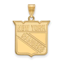 10k Yellow Gold NHL New York Rangers Large Pendant