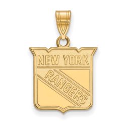 10k Yellow Gold NHL New York Rangers Medium Pendant