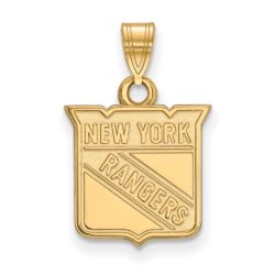 10k Yellow Gold NHL New York Rangers Small Pendant