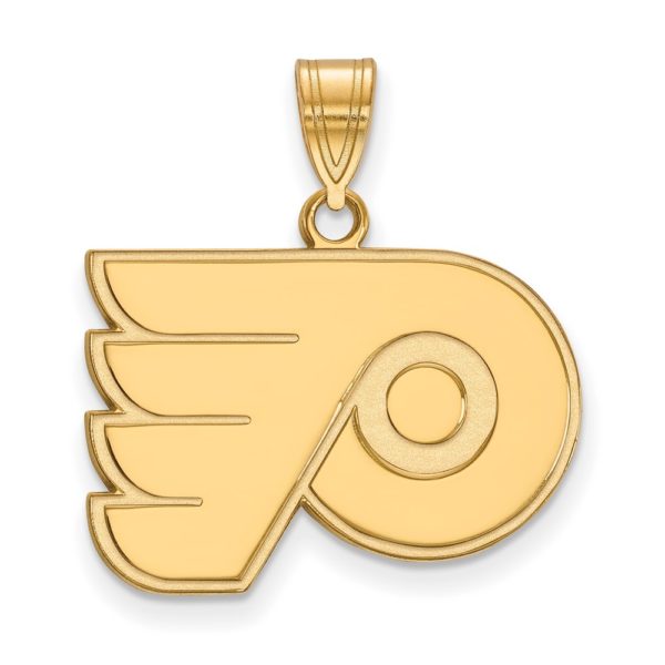 10k Yellow Gold NHL Philadelphia Flyers Medium Pendant