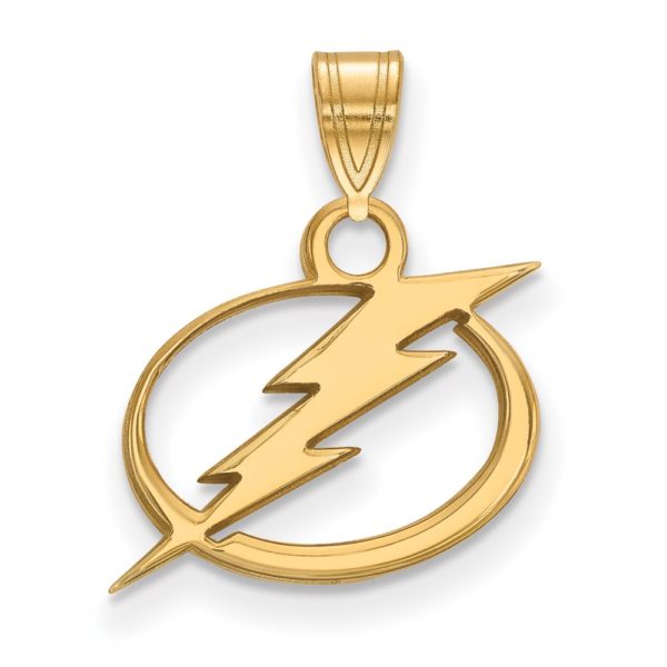 10k Yellow Gold NHL Tampa Bay Lightning Small Pendant