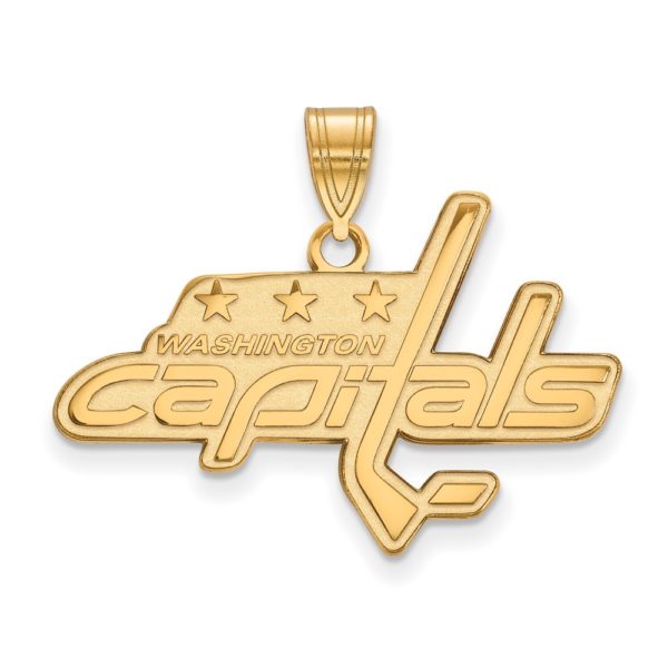 10k Yellow Gold NHL Washington Capitals Large Pendant