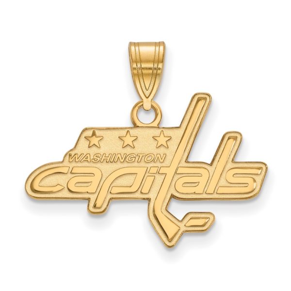 10k Yellow Gold NHL Washington Capitals Medium Pendant