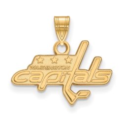 10k Yellow Gold NHL Washington Capitals Small Pendant