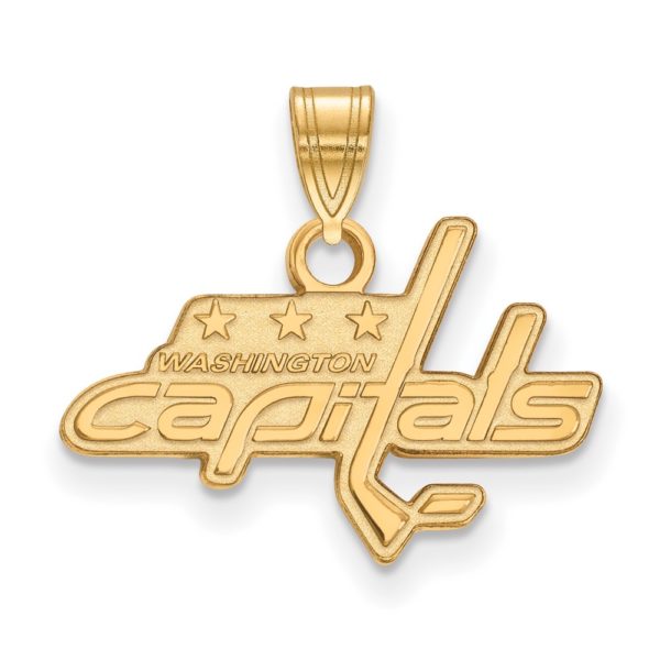 10k Yellow Gold NHL Washington Capitals Small Pendant