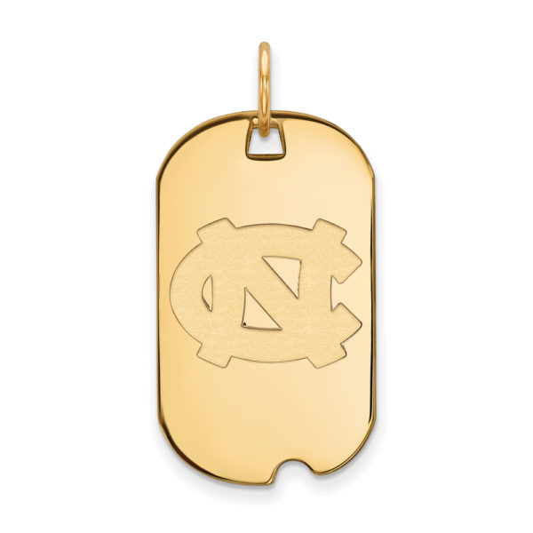 10k Yellow Gold North Carolina Dog Tag Pendant