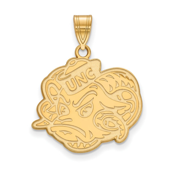 10k Yellow Gold North Carolina Large Mascot Pendant