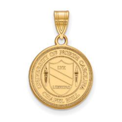 10k Yellow Gold North Carolina Medium Crest Pendant