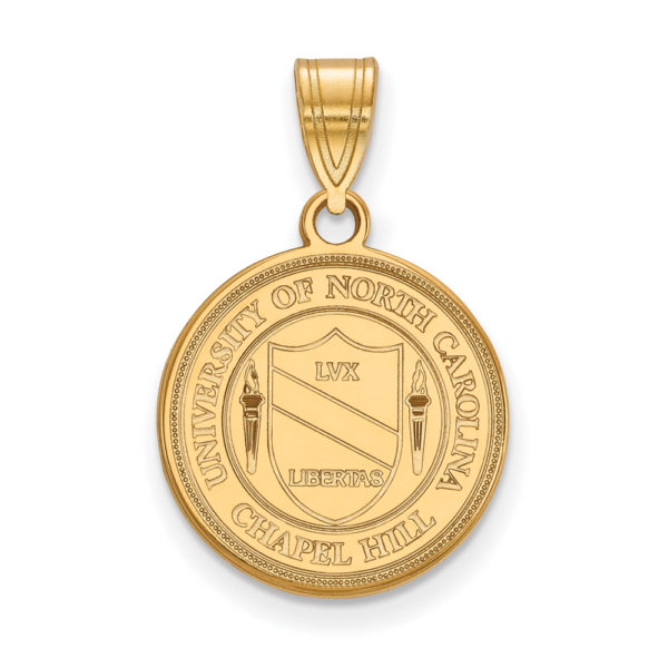 10k Yellow Gold North Carolina Medium Crest Pendant