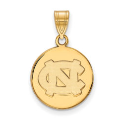 10k Yellow Gold North Carolina Medium Disc Pendant