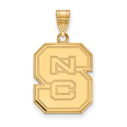 10k Yellow Gold North Carolina State Large 'NCS' Pendant