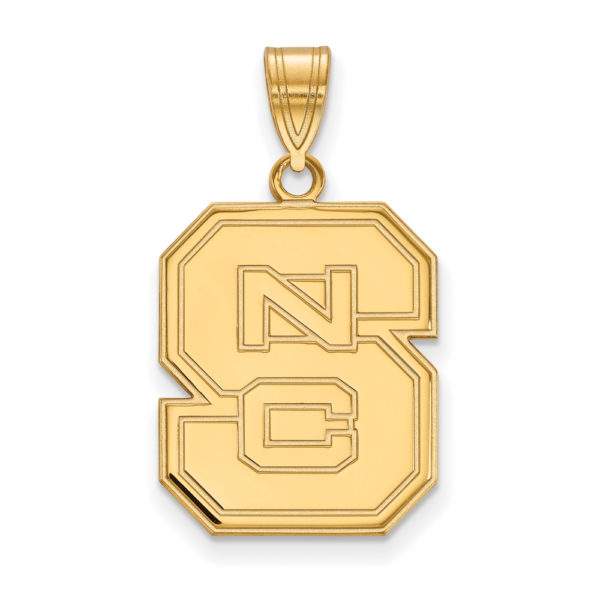 10k Yellow Gold North Carolina State Large 'NCS' Pendant