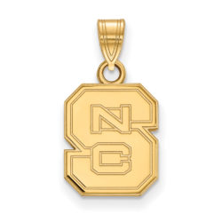 10k Yellow Gold North Carolina State Small 'NCS' Pendant