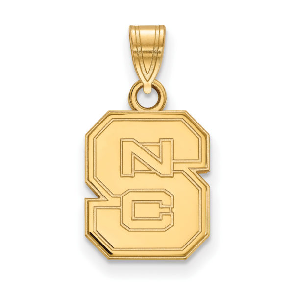 10k Yellow Gold North Carolina State Small 'NCS' Pendant