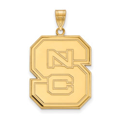 10k Yellow Gold North Carolina State XL 'NCS' Pendant