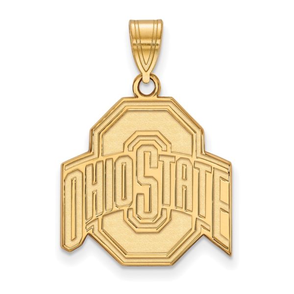 10k Yellow Gold Ohio State Large Logo Pendant