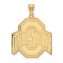 10k Yellow Gold Ohio State XL Logo Pendant