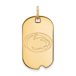 10k Yellow Gold Penn State Dog Tag Pendant