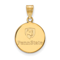 10k Yellow Gold Penn State Medium Logo Disc Pendant