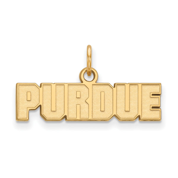 10k Yellow Gold Purdue XS Script Charm or Pendant