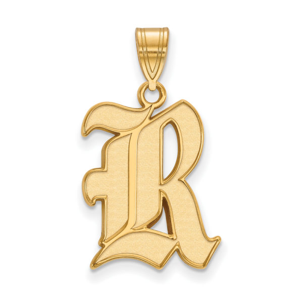 10k Yellow Gold Rice U. Large 'R' Pendant