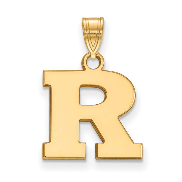 10k Yellow Gold Rutgers Small Initial R Pendant