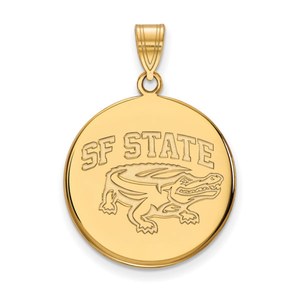 10k Yellow Gold San Francisco State Large Disc Pendant