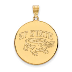 10k Yellow Gold San Francisco State XL Disc Pendant