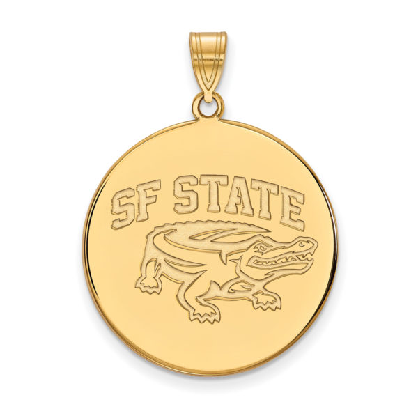 10k Yellow Gold San Francisco State XL Disc Pendant