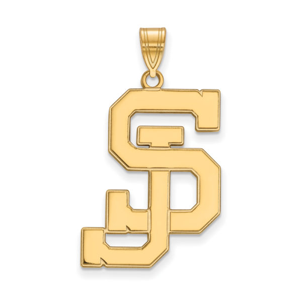 10k Yellow Gold San Jose State XL Pendant