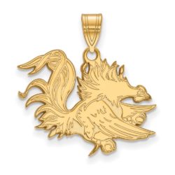 10k Yellow Gold South Carolina Large Mascot Pendant