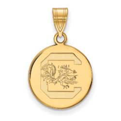 10k Yellow Gold South Carolina Medium Disc Pendant