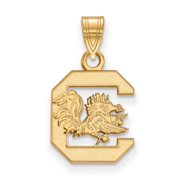 10k Yellow Gold South Carolina Small Logo Pendant