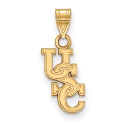 10k Yellow Gold South Carolina Small 'USC' Pendant