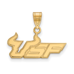 10k Yellow Gold South Florida Medium 'USF' Pendant