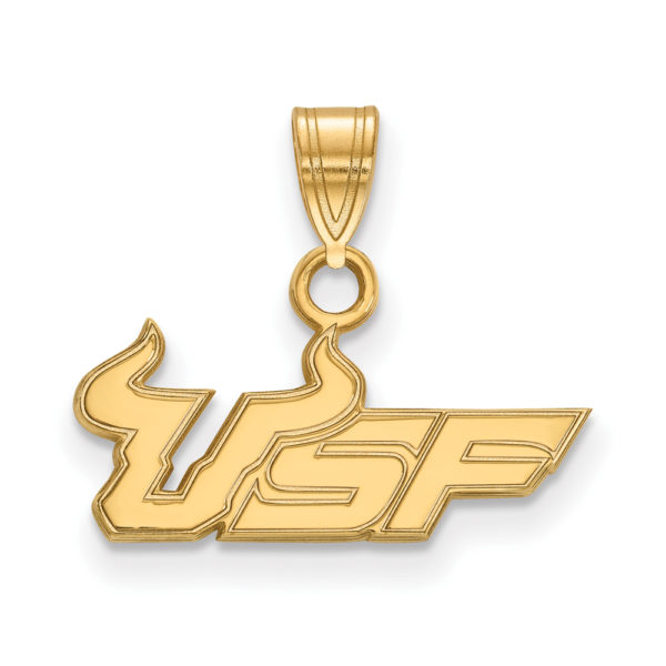 10k Yellow Gold South Florida Small 'USF' Pendant