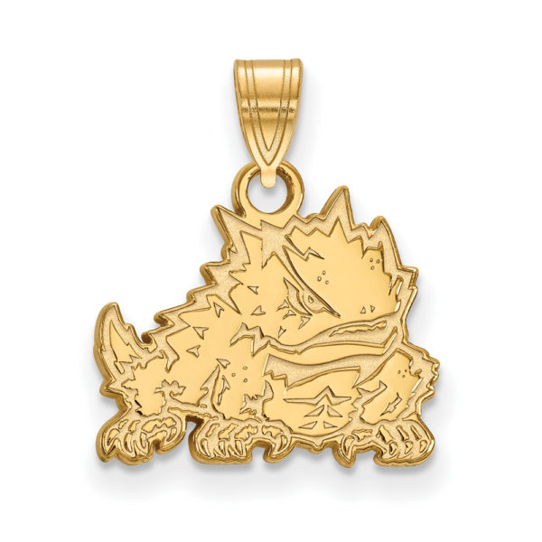 10k Yellow Gold Texas Christian U. Small Mascot Pendant