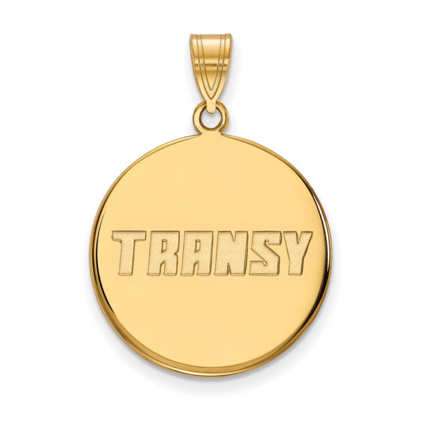 10k Yellow Gold Transylvania U. Large Disc Pendant