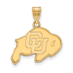 10k Yellow Gold U of Colorado Medium 'CU' Mascot Pendant