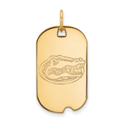 10k Yellow Gold U of Florida Dog Tag Pendant