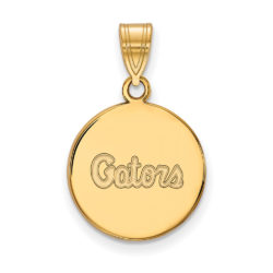 10k Yellow Gold U of Florida Medium Disc Pendant