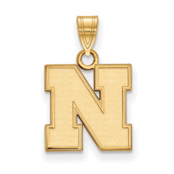 10k Yellow Gold U of Nebraska Small Initial N Pendant