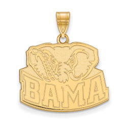 10k Yellow Gold U. of Alabama Large 'BAMA' Pendant