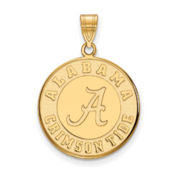 10k Yellow Gold U. of Alabama Large Disc Pendant